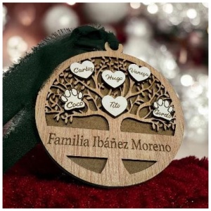 Bola arbol de la vida personalizable familia