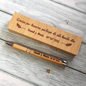 Boligrafo en cajita con mensaje personalizable