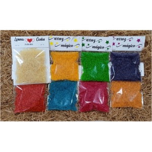 LLuvia de arroz de colores personalizable