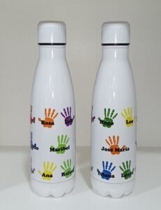 Botella personalizable de acero inoxidable